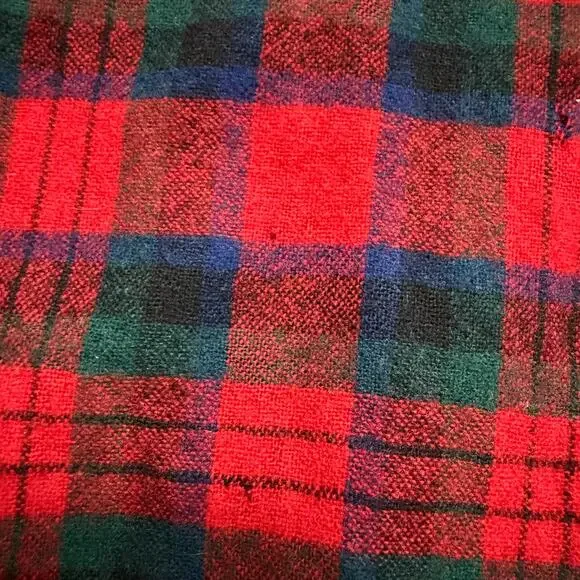 Vintage Pendleton Wool Flannel Shirt Men's Large Red Green Tartan Plaid 90s USA - Picture 4 of 16